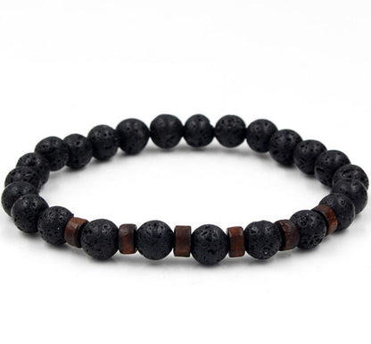 Men Bracelet Natural Moonstone Bead Tibetan Buddha Bracelet Chakra Lava Stone Diffuser Bracelets