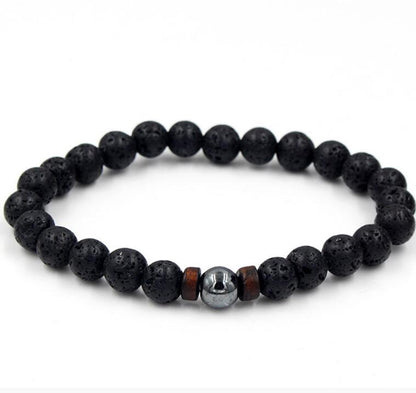 Men Bracelet Natural Moonstone Bead Tibetan Buddha Bracelet Chakra Lava Stone Diffuser Bracelets