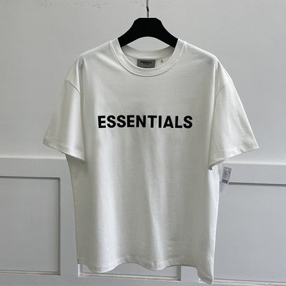 FEAR OF GOD ESSENTIALS Double Thread Chest Letter High Street Short Sleeve T shirt Mens and Womens Fashion Sign