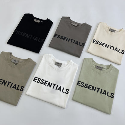 FEAR OF GOD ESSENTIALS Double Thread Chest Letter High Street Short Sleeve T shirt Mens and Womens Fashion Sign