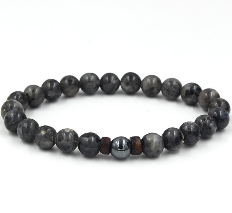 Men Bracelet Natural Moonstone Bead Tibetan Buddha Bracelet Chakra Lava Stone Diffuser Bracelets