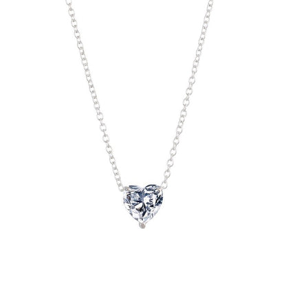 Crystal Heart Necklace Pendant Female Short Gold Chain Necklace Pendant Necklace Crystal Heart Necklace Chocker neck